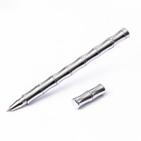 天色中性笔0.5mm电镀竹节黄铜笔/签字笔/定制礼物 刻字 星际银TS-5609