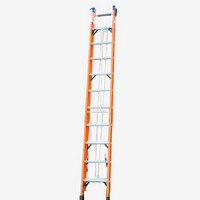 奥鹏玻璃钢绝缘梯梯子通信电工用升降梯 加厚工程梯抽拉单侧安全梯 6.8m 705-680