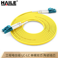 海乐（Haile）低烟无卤 双芯单模LC-LC光纤跳线1米（LC-LC，9/125）HJ-2LC-LC-STA1