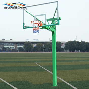 星加坊 篮球架 户外成人标准地埋篮球架 配钢化玻璃篮板 地埋式篮球架 方管013