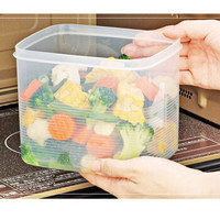 日本进口inomata 厨房冰箱保鲜盒 干货水果果干收纳盒食物保存盒透明储藏盒密封盒1个