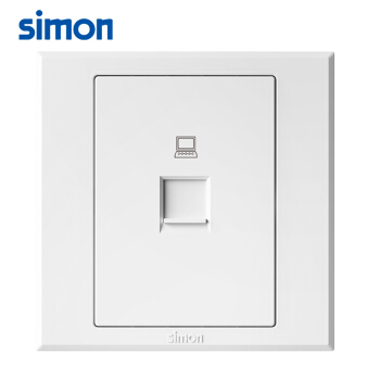 西蒙(SIMON) 开关插座面板 E3系列 一位电脑插座 86型面板 雅白色 305218