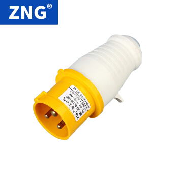 ZNG 单相110V3芯16a工业插头2P+E LED电源线航空接头 美标航空插头 五个装ZNG-013-4