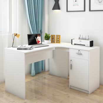 美宜德曼MYDM 电脑桌 转角办公桌员工桌职员办公桌组合卧室办公桌子白色