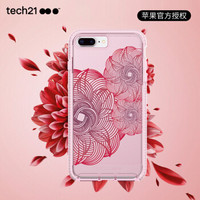 tech21苹果7P/8P手机壳 iPhone7/8 Plus防摔手机壳/保护套 3米防摔 花朵款 5.5英寸 粉色