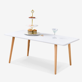 帅力 茶几边桌 北欧简约客厅实木腿茶几桌 飘窗桌子 白色SL17100C7