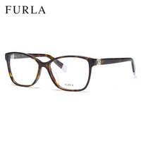 芙拉（FURLA）眼镜框 女款金属玳瑁色眼镜架VFU001K 0790 54mm