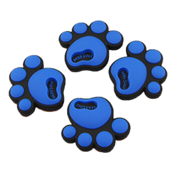 萱胜特 汽车防撞贴 汽车防撞条车门防撞条汽车门边防撞贴后视镜防撞条脚印防蹭贴 车型通用 蓝色4个装车