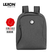 LEXON 乐上 电脑包男士背包双肩包14/15英寸防盗包旅行出差潮流书包带侧兜 灰色