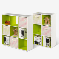 好事达书柜 彩色格子柜 储物收纳书柜 创意置物架 自由组合柜 6格1234+9格1233