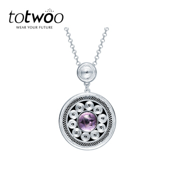 心有灵犀 totwoo 兔兔智能珠宝吊坠 流星花园同品牌杉菜佩戴 兼容安卓苹果 APP控制蓝牙连接 记忆存储 紫水晶