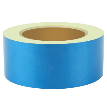 金枪鱼 蓝色5CM宽反光胶带警示胶带警戒线隔离带反光膜地脚线反光条反光车贴安全线