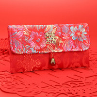 唐绣（TONSILK）结婚庆万元布艺创意红包袋新年春节利是封个性压岁红包封C019-5火焰红
