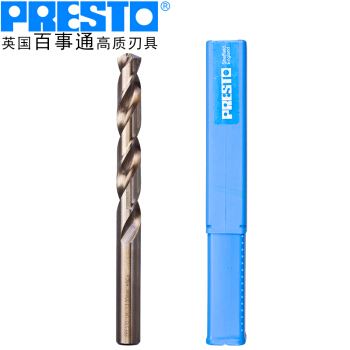 百事通（PRESTO）进口钻头含钴高速钢直柄麻花钻咀（直径:9.4mm 刃长:81.0mm 全长:125mm）