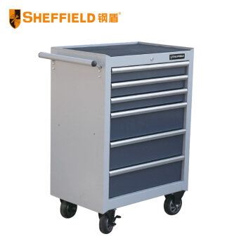 钢盾 SHEFFIELD S025008 8抽屉工具车带自锁功能烤漆木质工作台工具推车 8抽柜工具车1035x458x1052mm