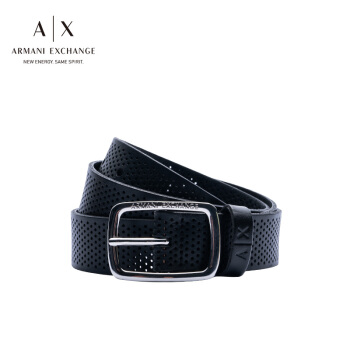 ARMANI EXCHANGE 奢侈品男士时尚简约金属扣商务腰带 951023-7P202 BLACK00020 36