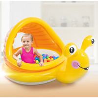 INTEX 57124蜗牛充气游泳池 圆形遮阳戏水池婴儿浴盆沙池海洋球池