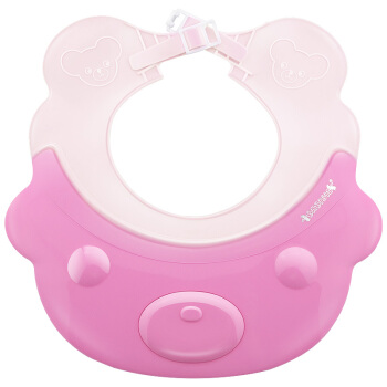 贝儿欣（BABISIL）婴儿防水浴帽护耳儿童洗发帽宝宝洗澡洗头帽 粉红