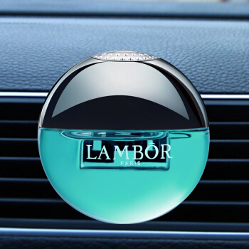 兰博（LAMBOR）汽车香水 车载香水空调出风口香水 圆形 幽谷香型 孔雀绿色