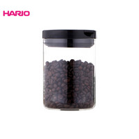 日本HARIO咖啡豆食品小号玻璃密封罐MCN 800ML 黑色