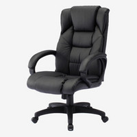 山业 电脑椅 办公皮椅 人体工学老板椅 升降转椅 黑色（100-SNC015）