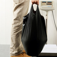 ORANGE 欧润哲 背心式垃圾袋20L 垃圾桶通用大号手提黑色加厚清洁袋 200只装