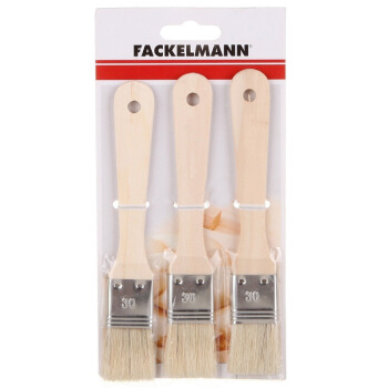 德国法克曼Fackelmann3件装木柄调料刷 油刷毛刷烧烤刷食品刷 烹饪厨具 5700781