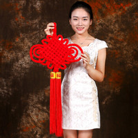 伟龙 8盘中国结 元旦春节喜庆装饰 年货 绒布中国结