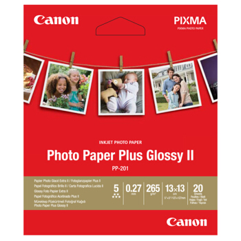 佳能（Canon）PP-201 SQ 5IN. (20) 高级光面照片纸