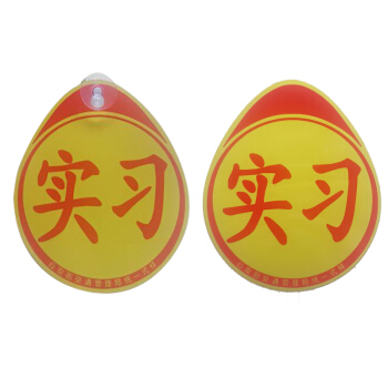 萱胜特 防水防晒车贴 实习车贴 交管局统一标识 实习牌 二个装 一个是磁性贴 一个吸盘贴