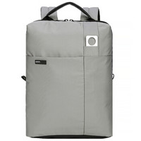 法国乐上(LEXON)双肩笔记本电脑包 商务男士背包14英寸单隔层出差旅行包休闲书包 浅灰