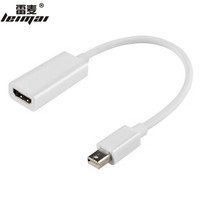 雷麦（LEIMAI）Mini DP转HDMI转换线 迷你Displayport高清线 苹果MacBook雷电接口接电视 白色