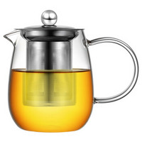 一屋窑 耐热高温 玻璃杯水壶茶具 可拆洗五金内胆花茶泡茶壶600ml TM-03
