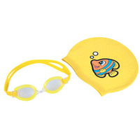 Bestway青少年组合游泳套装（游泳镜+卡通硅胶游泳帽、适合3-6岁儿童使用）26026黄色