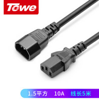 同为（TOWE）C13/C14-50ups电源线pdu服务器打印机C13转C14延长线连接线（10A）5米长