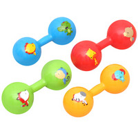 费雪（Fisher Price）玩具 儿童玩具球四合一 宝宝哑铃球3寸（红黄蓝绿四款 无需充气）F0901