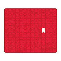 宜适酷（EXCO）手指人游戏鼠标垫 大号 包边桌垫  锁边键盘垫 京东自营 MSP026M 红