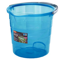 龙士达12L大容量水桶 加厚塑料泡脚桶洗澡桶 带提手清洁桶拖把桶 L-1295蓝色小号