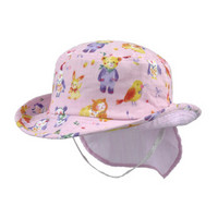 卡蒙（Kenmont）km-4765 1-3岁婴儿宝宝渔夫帽子夏护颈遮阳盆帽夏季 水晶粉色  均码（50cm）