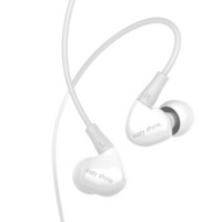 一相（easy shine）V1入耳式耳机 重低音跑步手机线控耳麦挂耳带运动耳塞 象牙白