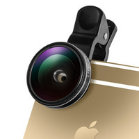 猎奇(LIEQI)手机镜头 微畸变广角+鱼眼+微距套装 拍照神器 苹果华为外置摄像头 LQ-603  黑色