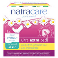 奈卡（Natracare）英国天然棉倍安护翼卫生巾 日用普通型 12片 220mm