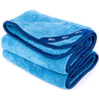 福特（FORD）洗车毛巾 双面长绒吸水擦车毛巾 洗车布两条装40*40+35*70cm