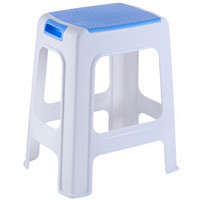 好尔（Hore）凳子椅子 塑料凳子 餐椅 带提手大号蓝色 1个装