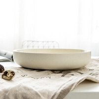 亿嘉IJARL 剑林创意日韩欧式陶瓷器家用圆盘深汤盘子10英寸菜盘大盘子 北欧印象 白色