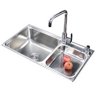 莱尔诗丹（Larsd）LR7078水槽双槽套装龙头304不锈钢水槽厨房洗菜池洗菜盆洗碗池