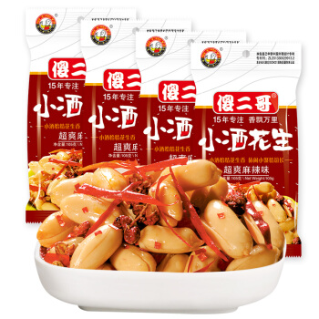 傻二哥 小酒花生(超爽麻辣味)105g*4包