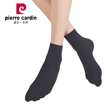 皮尔卡丹短袜女竹炭纤维半毛圈天鹅绒保暖短袜 6双装 黑色均码
