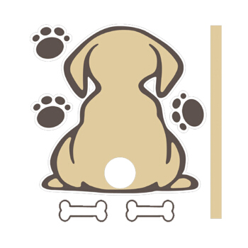 萱胜特  防水防晒车贴 尾巴会动的狗后雨刮汽车贴纸 尺寸：28*27cm