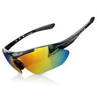 PaulOne 户外骑行眼镜 配备五副高清安全防爆镜片 自行车运动镜 休闲墨镜 太阳镜RS0089